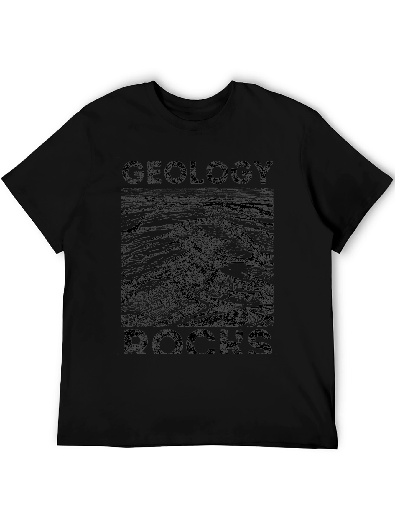 Geology Rocks Black Graphic T-Shirt