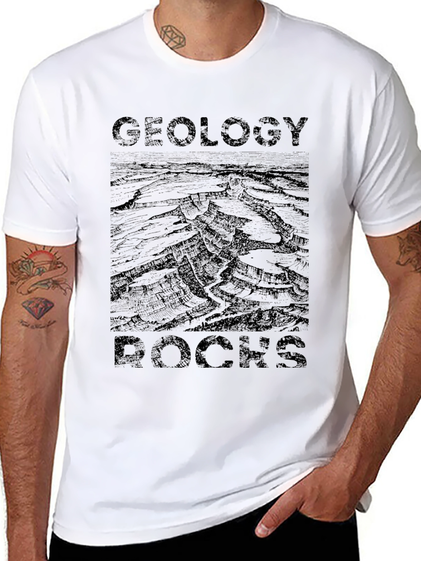 Geology Rocks Black Graphic T-Shirt
