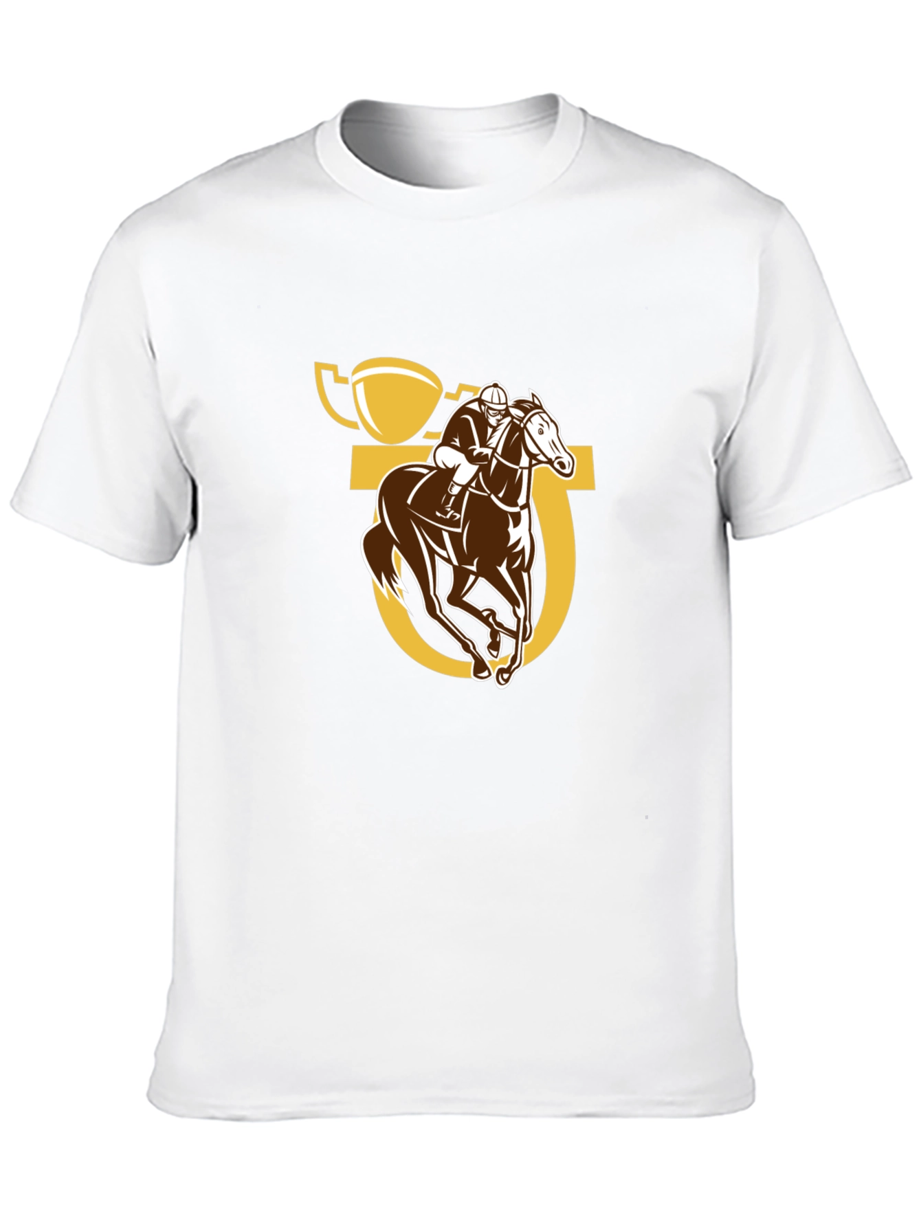 Horse Racing Graphic Tee - Jockey & Trophy