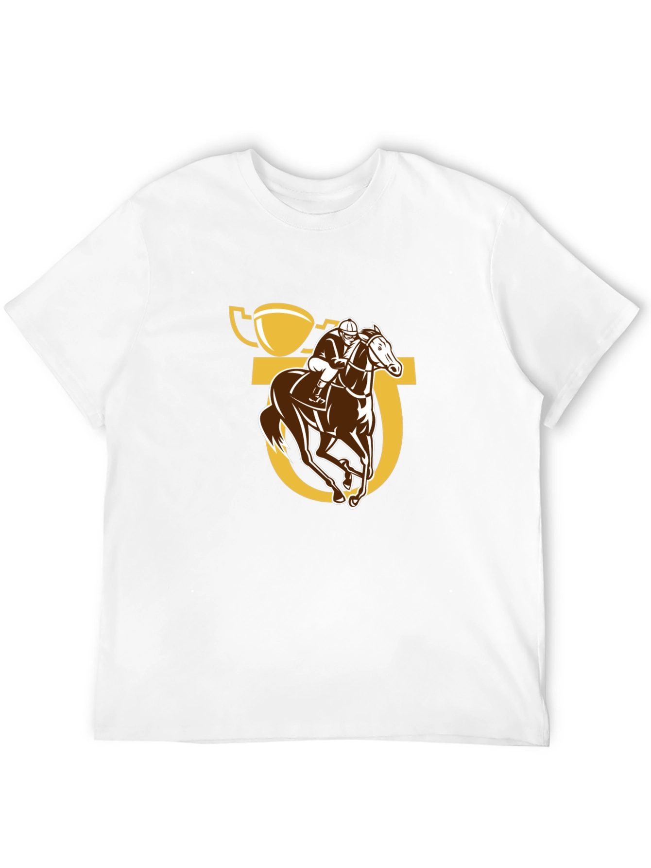 Horse Racing Graphic Tee - Jockey & Trophy