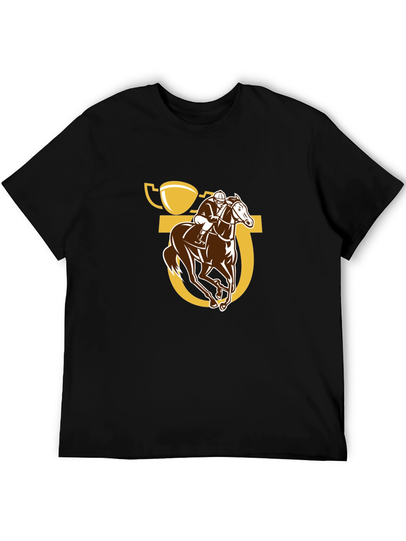 Horse Racing Graphic Tee - Jockey & Trophy