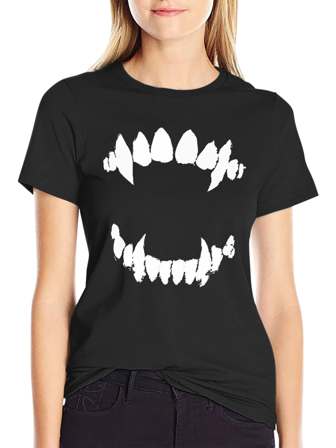 Mens Black Fang Graphic Tee