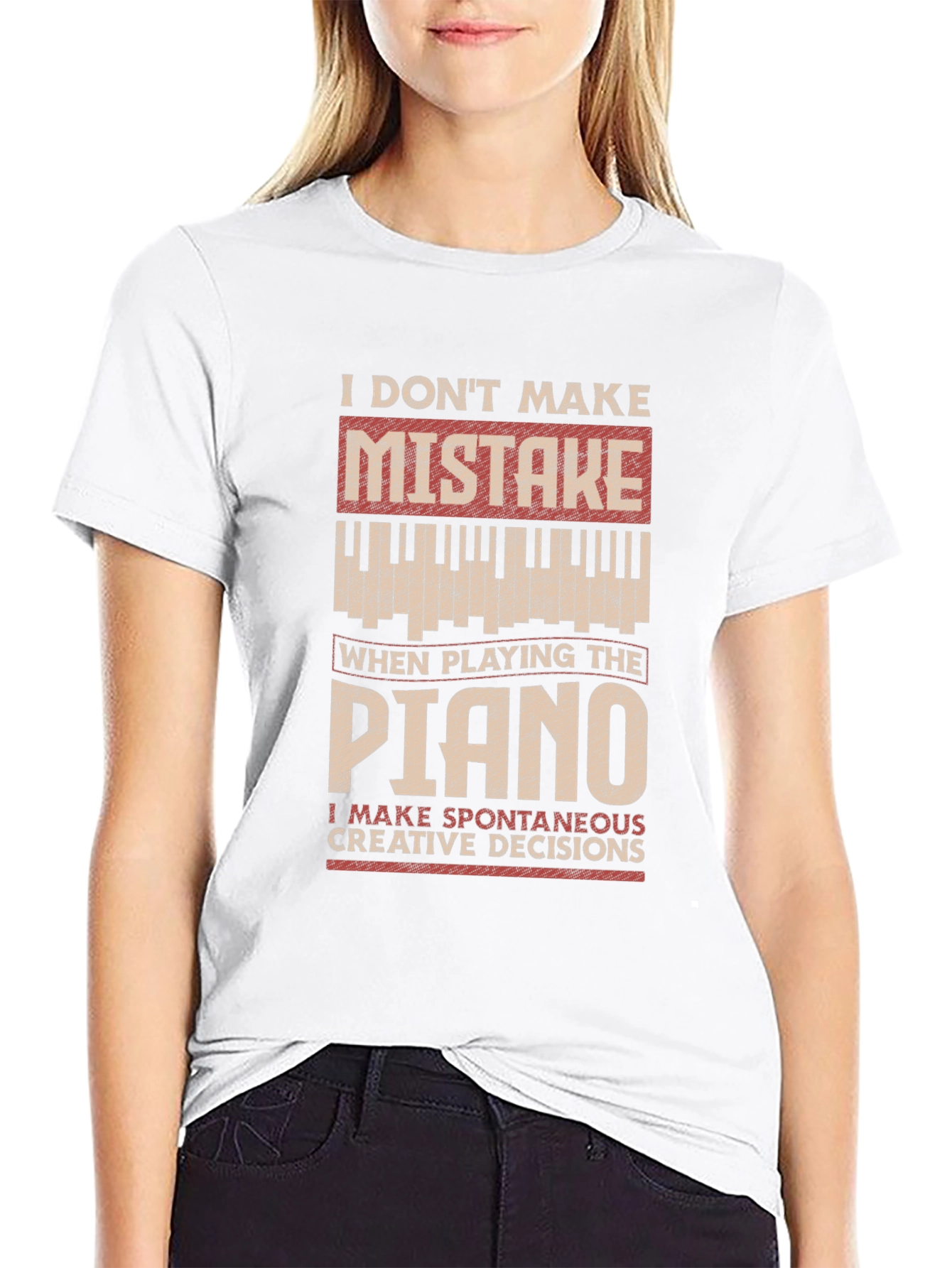 Funny Piano T-Shirt: I Dont Make Mistakes