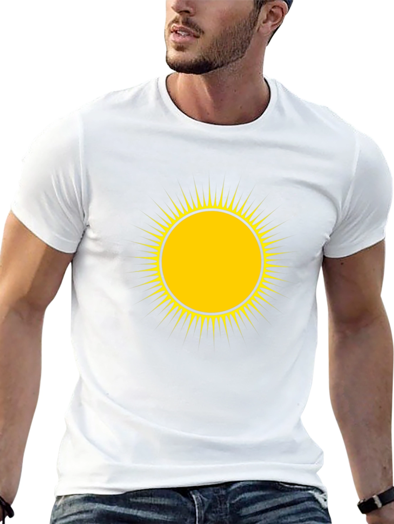 Sunshine Graphic Tee - Black Cotton Comfort