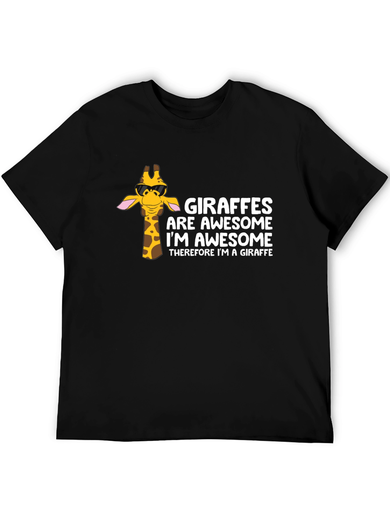 Giraffe Awesome Graphic Tee - Funny Animal T-Shirt