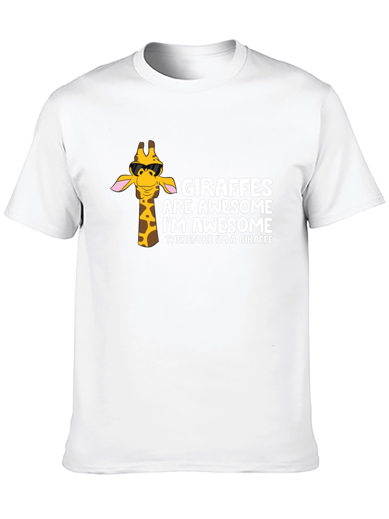 Giraffe Awesome Graphic Tee - Funny Animal T-Shirt