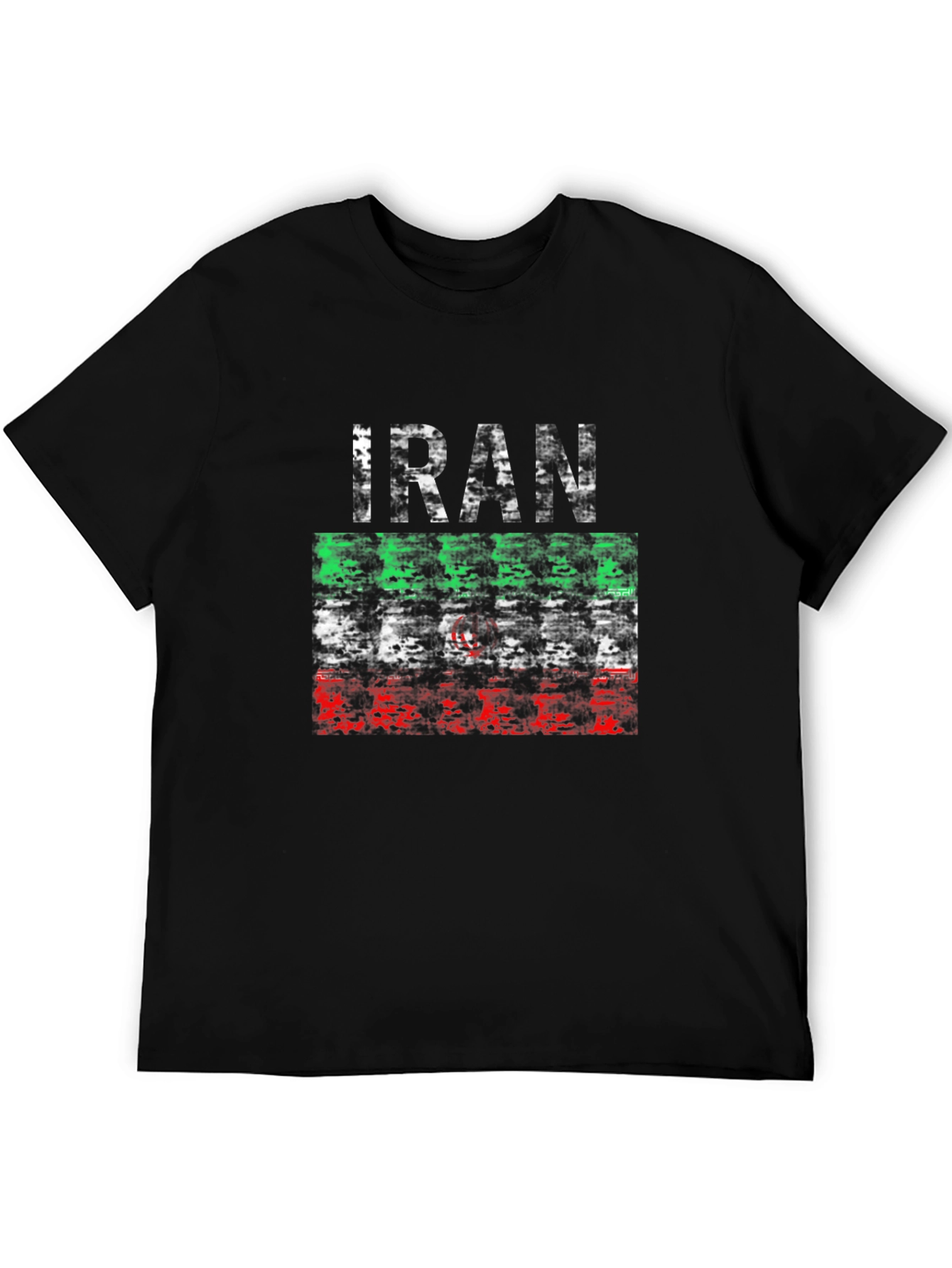Iran Flag Distressed Graphic T-Shirt