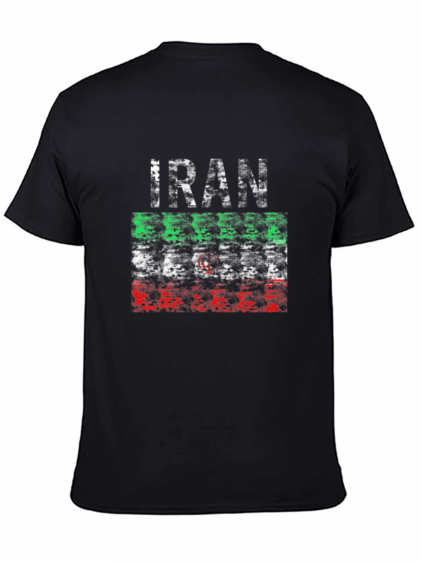 Iran Flag Distressed Graphic T-Shirt