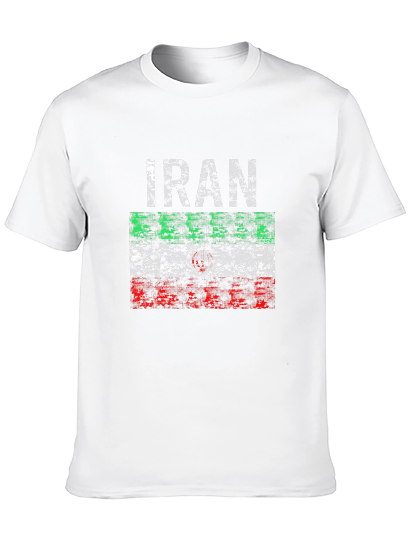 Iran Flag Distressed Graphic T-Shirt