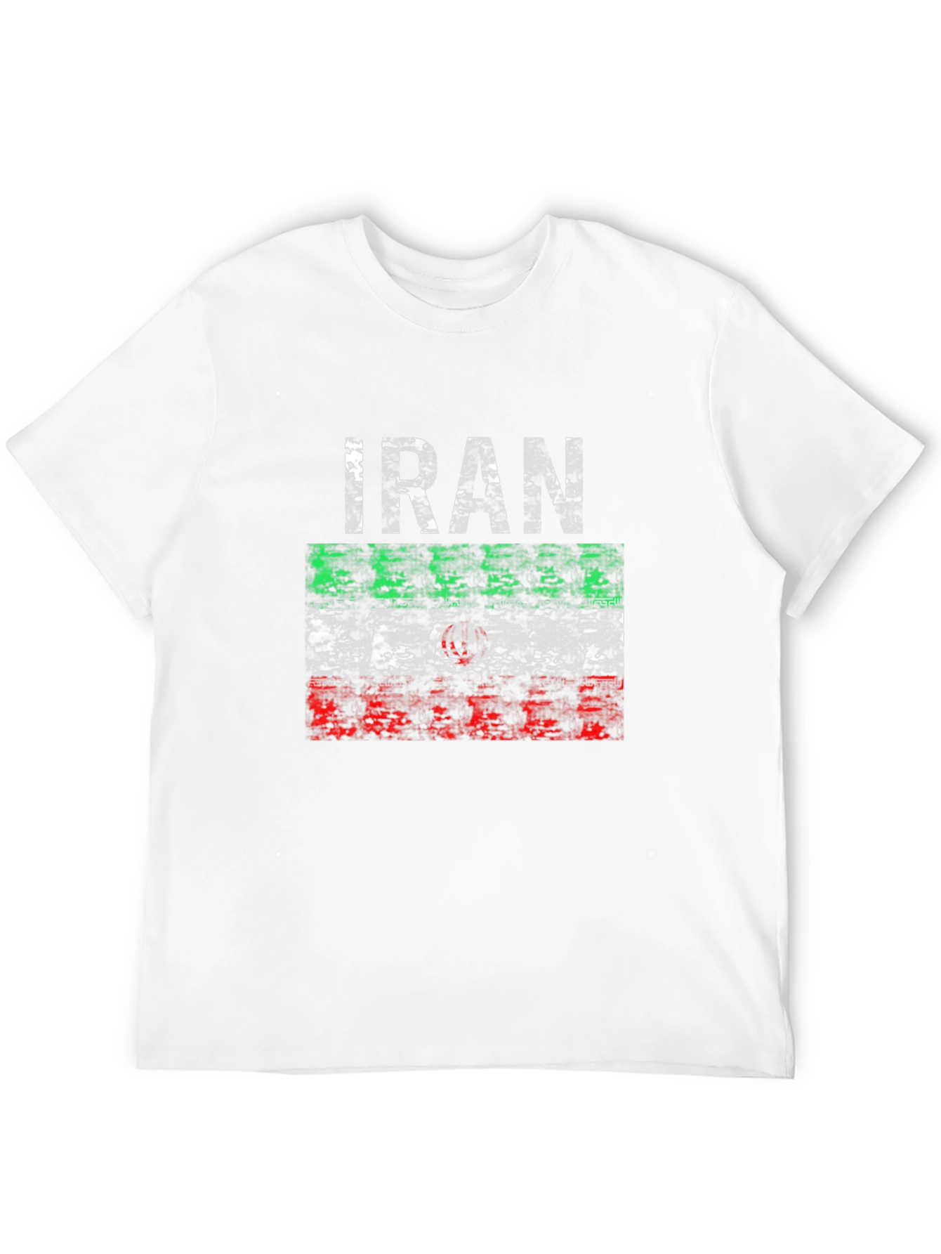 Iran Flag Distressed Graphic T-Shirt