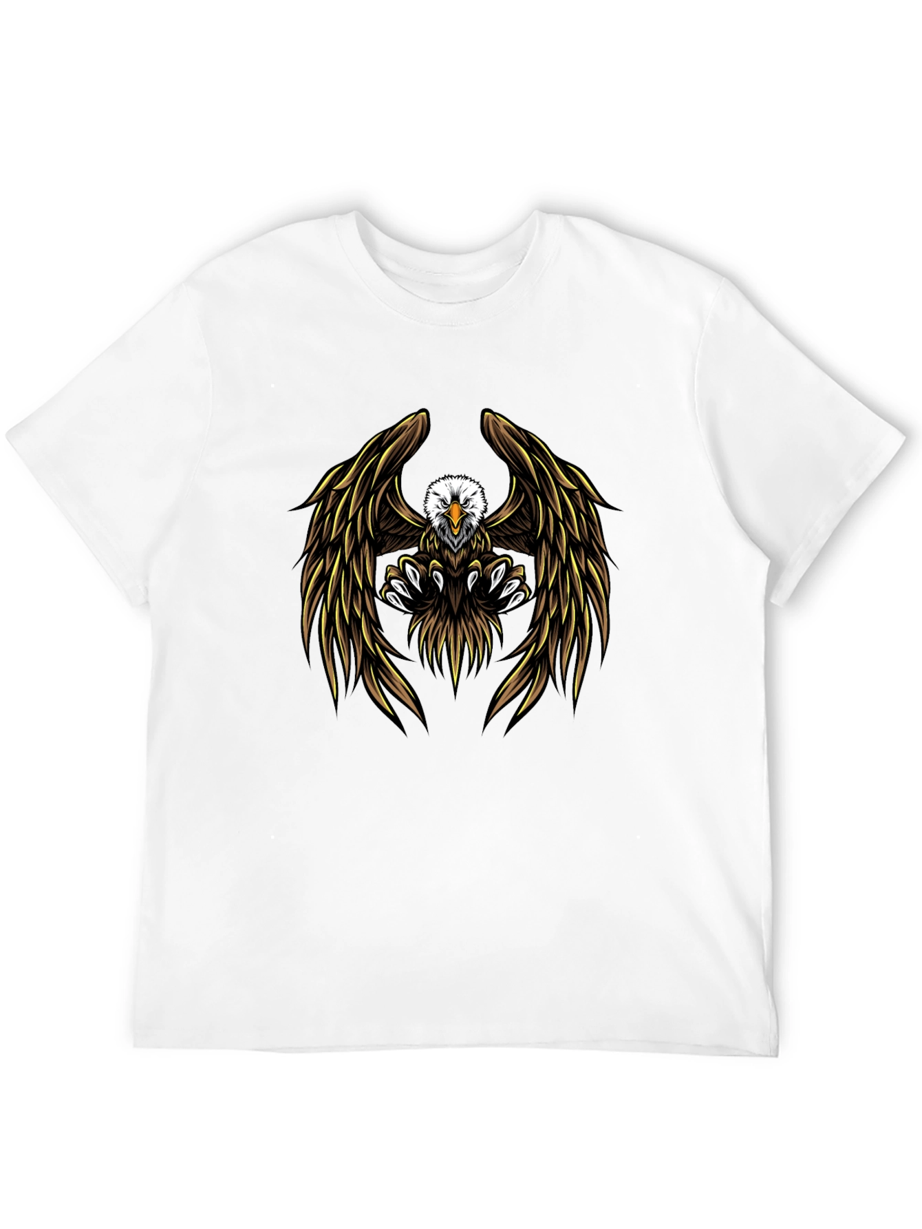 Mens Black Eagle Graphic T-Shirt