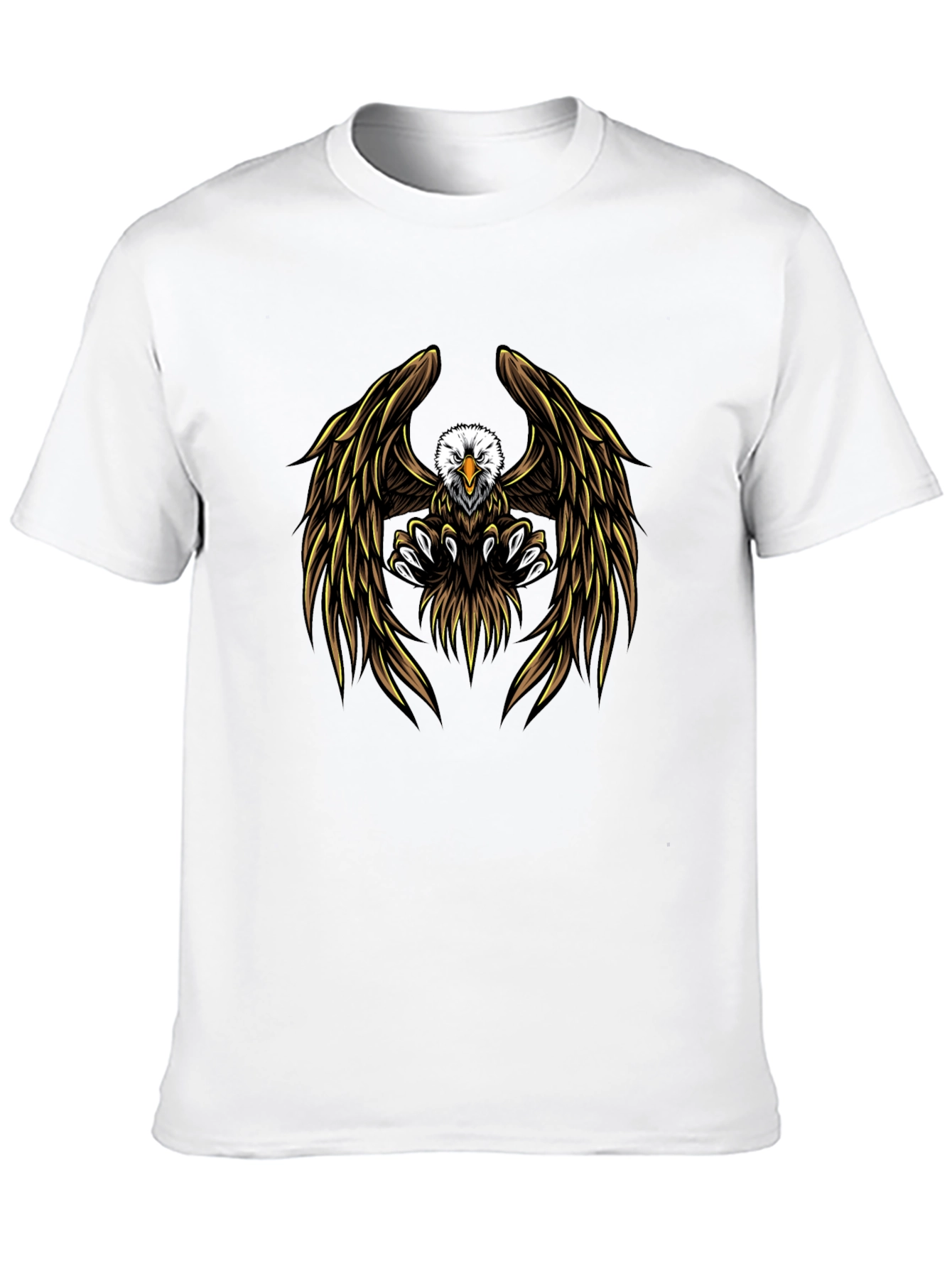 Mens Black Eagle Graphic T-Shirt