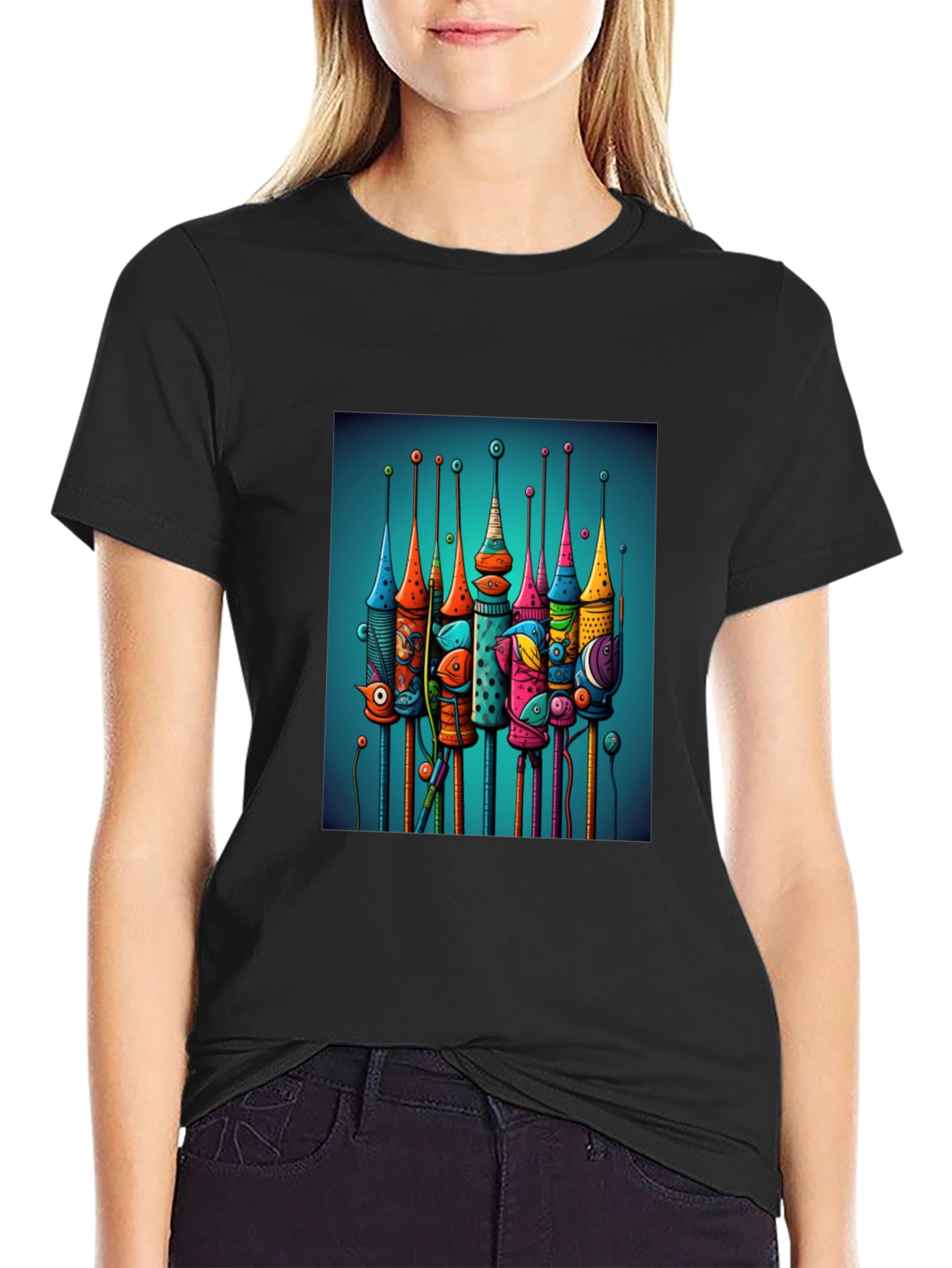 Abstract Towers Graphic Tee