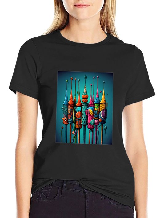 Abstract Towers Graphic Tee