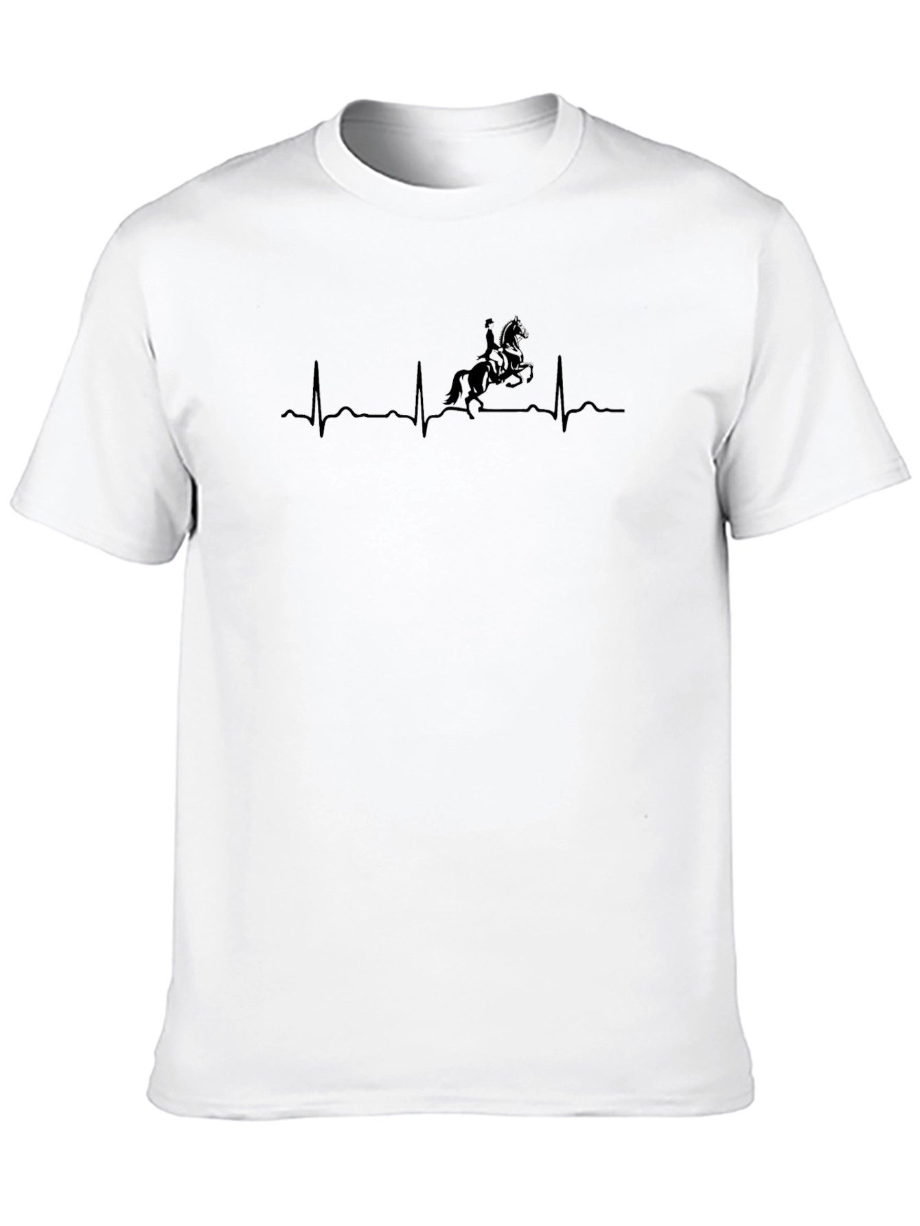 Equestrian Heartbeat T-Shirt - Black