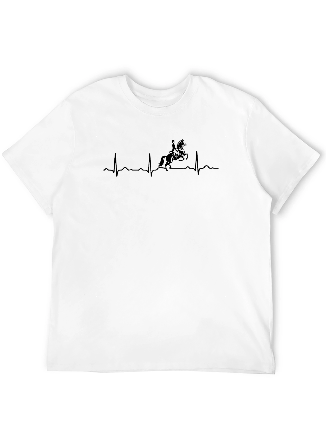 Equestrian Heartbeat T-Shirt - Black