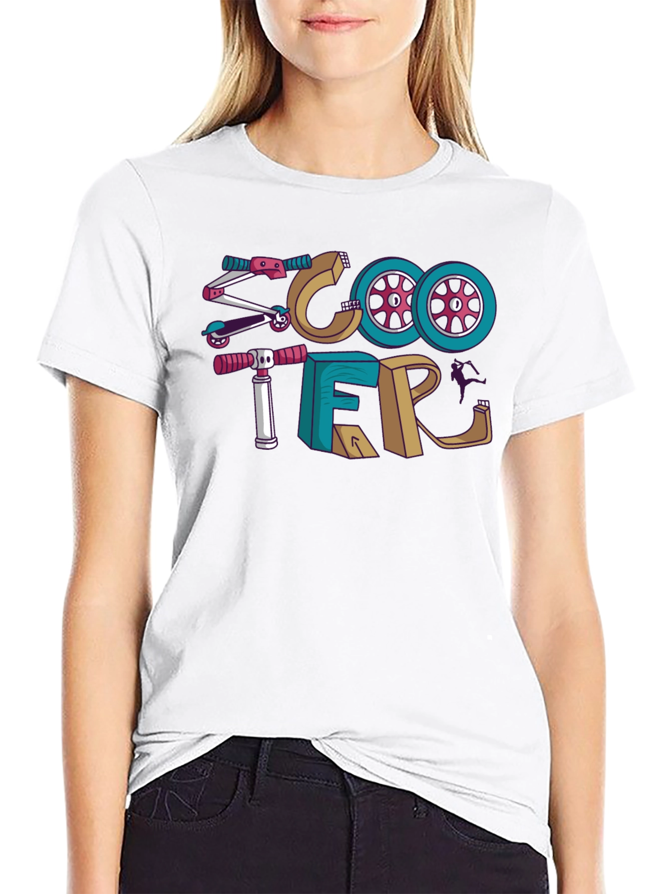 Scooter Graphic T-Shirt | Novelty Print Tee