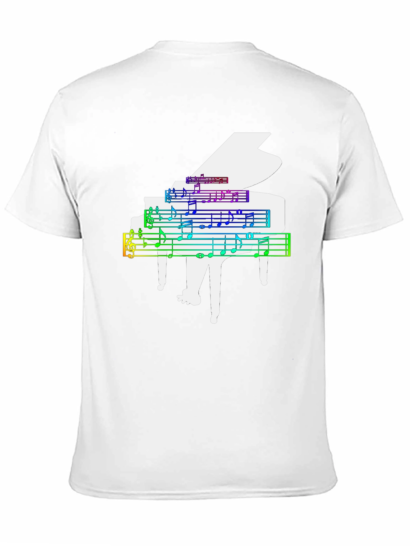 Grand Piano Music Rainbow T-Shirt