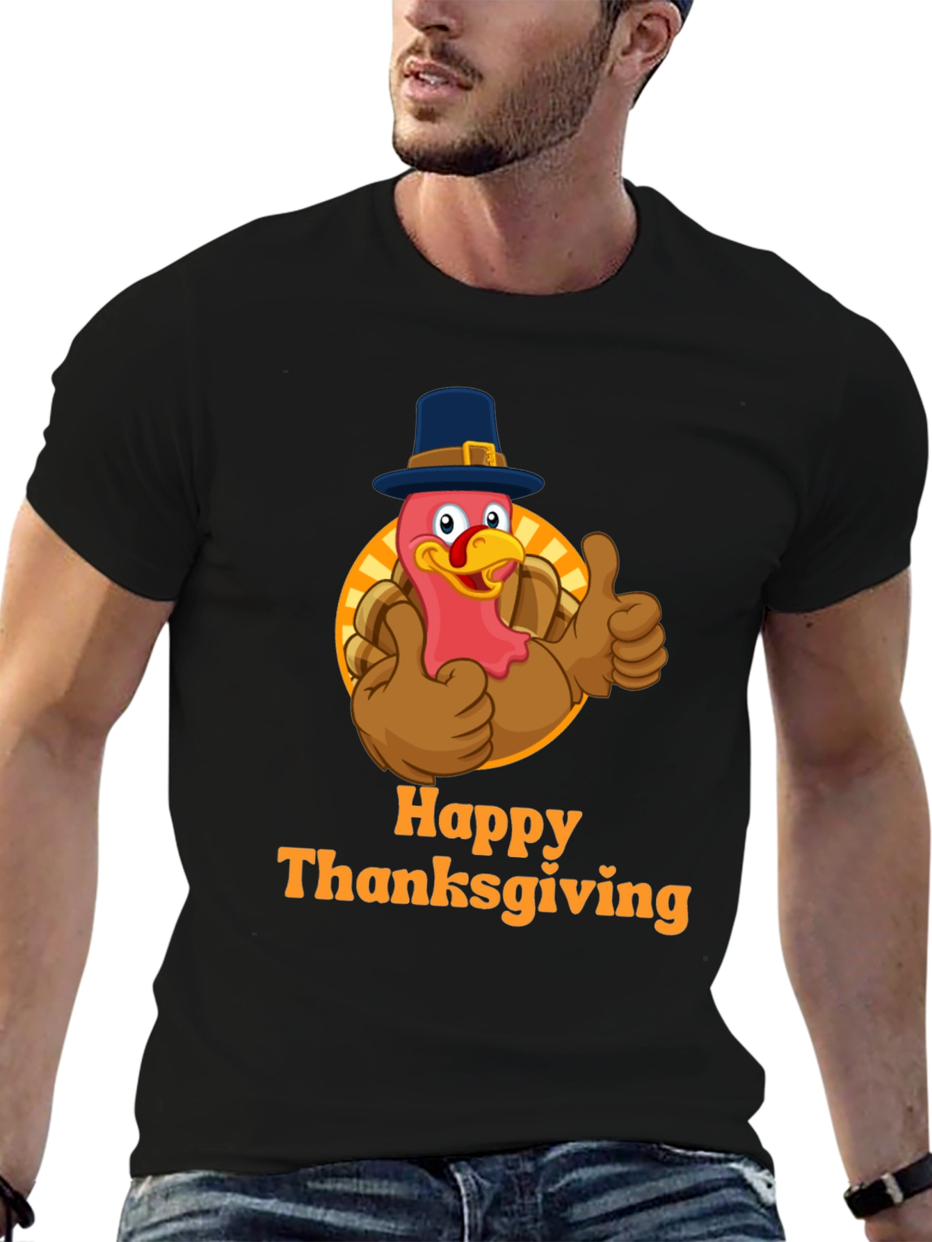 Happy Thanksgiving Turkey Graphic Tee