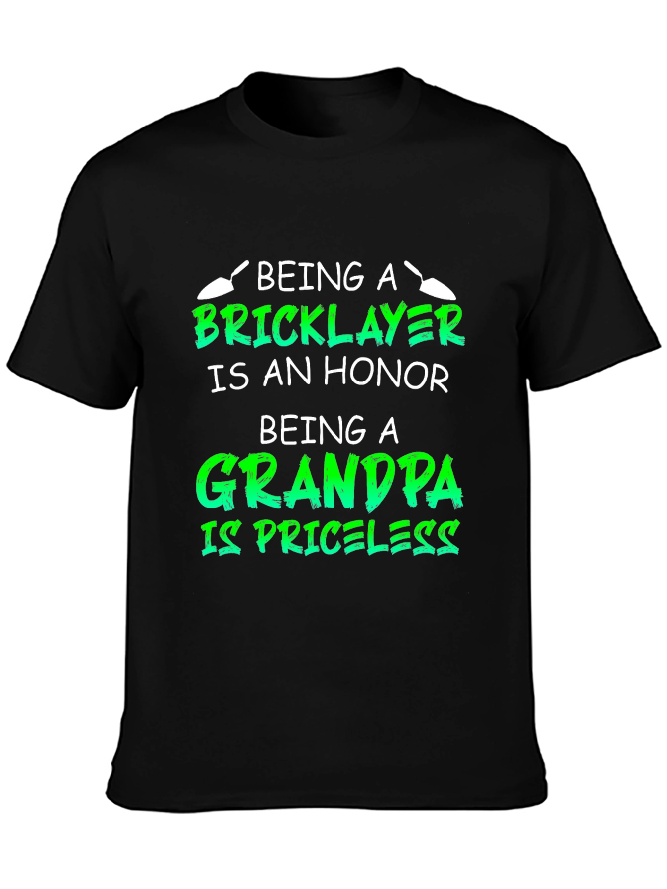 Bricklayer Grandpa Honor Priceless Black T-Shirt