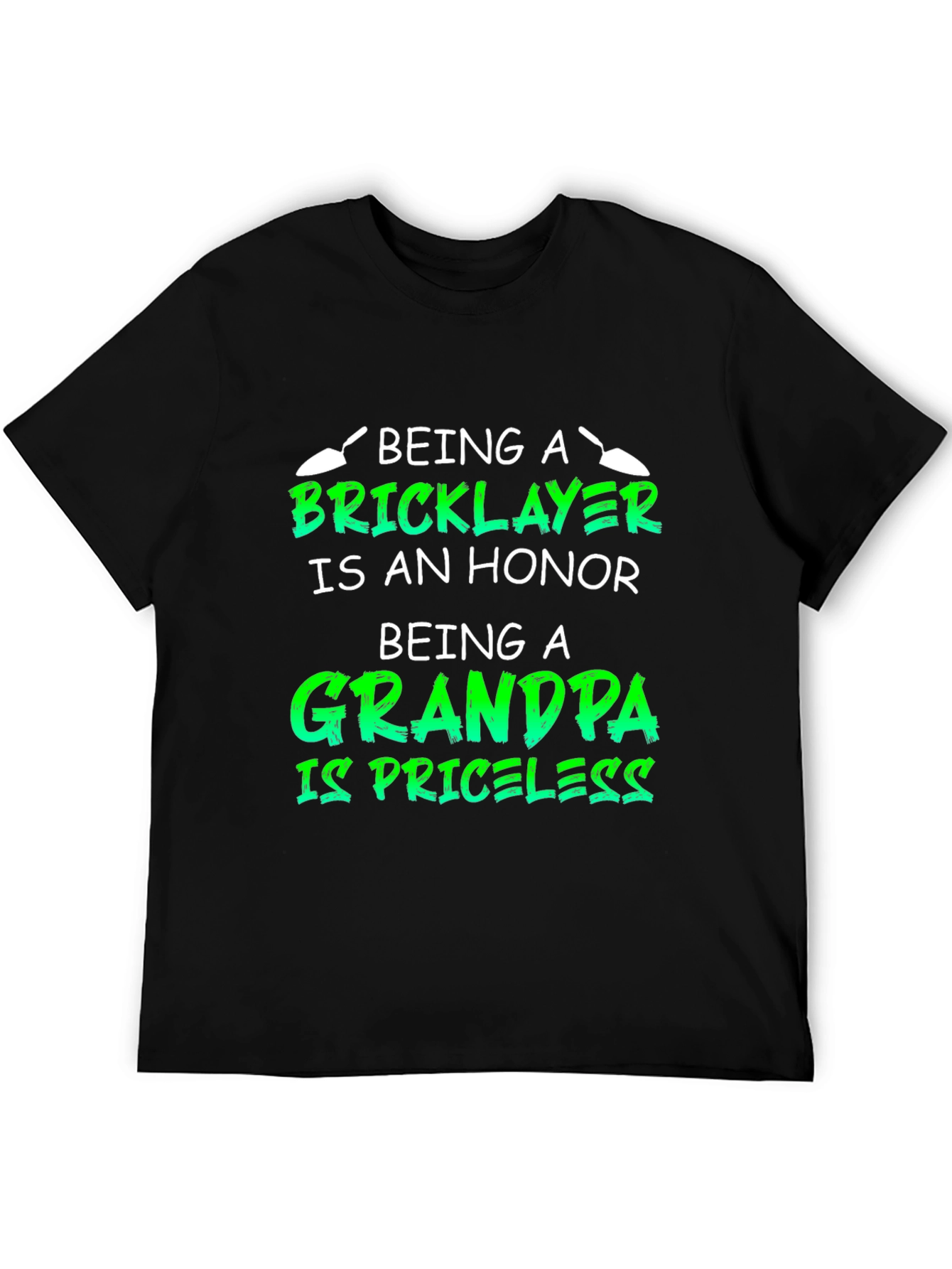 Bricklayer Grandpa Honor Priceless Black T-Shirt