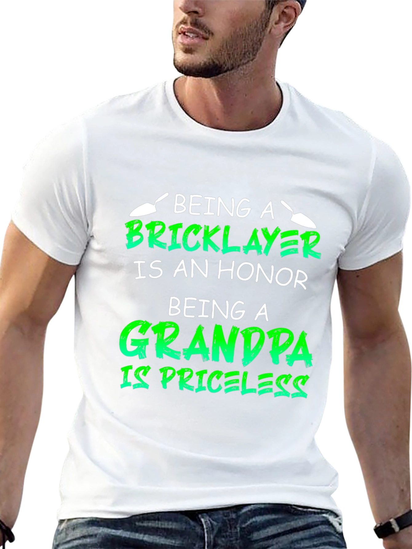 Bricklayer Grandpa Honor Priceless Black T-Shirt