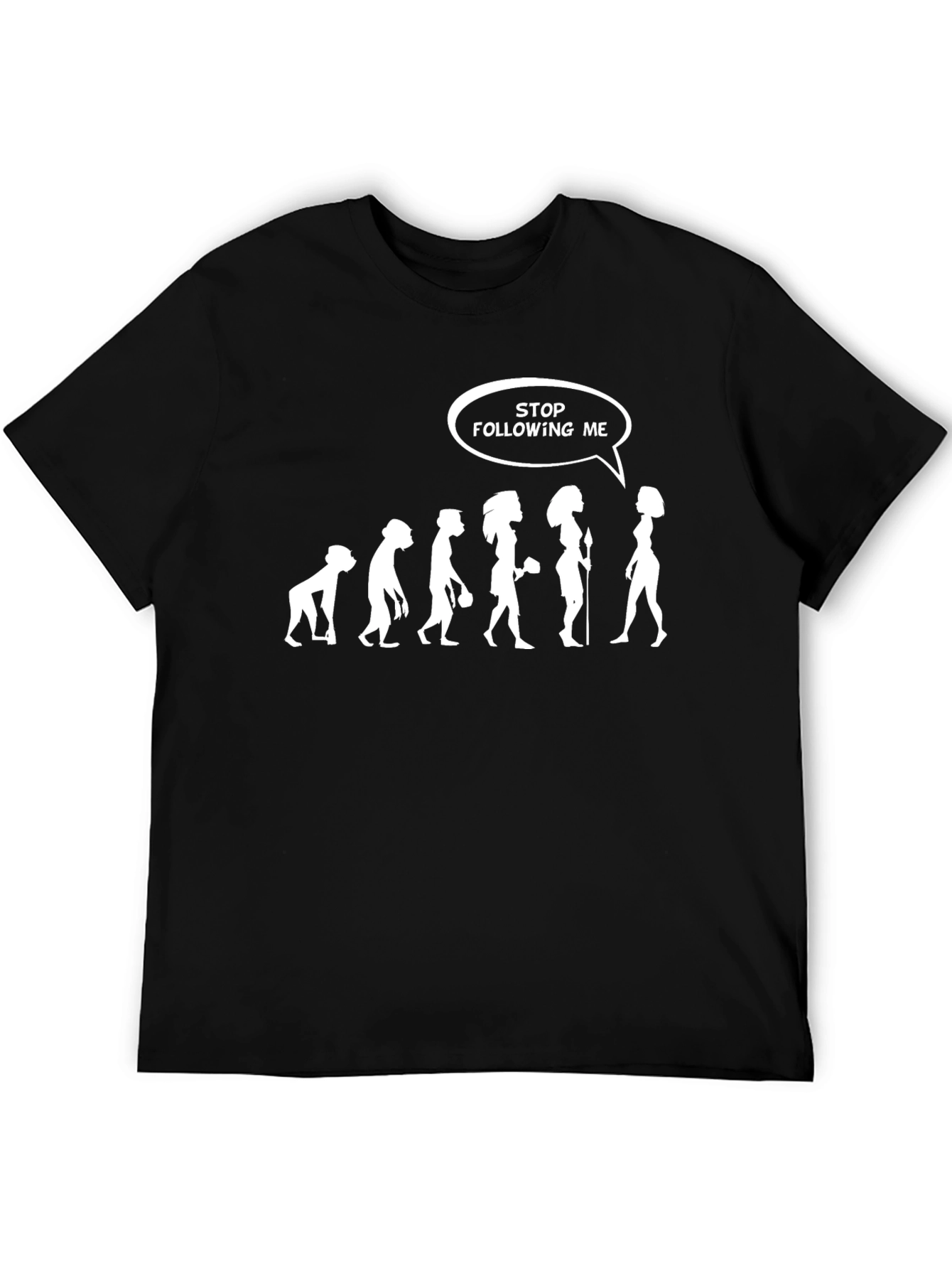 Evolution Stop Following Me Graphic T-Shirt