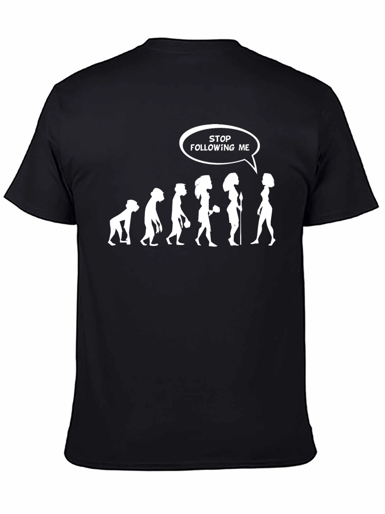 Evolution Stop Following Me Graphic T-Shirt