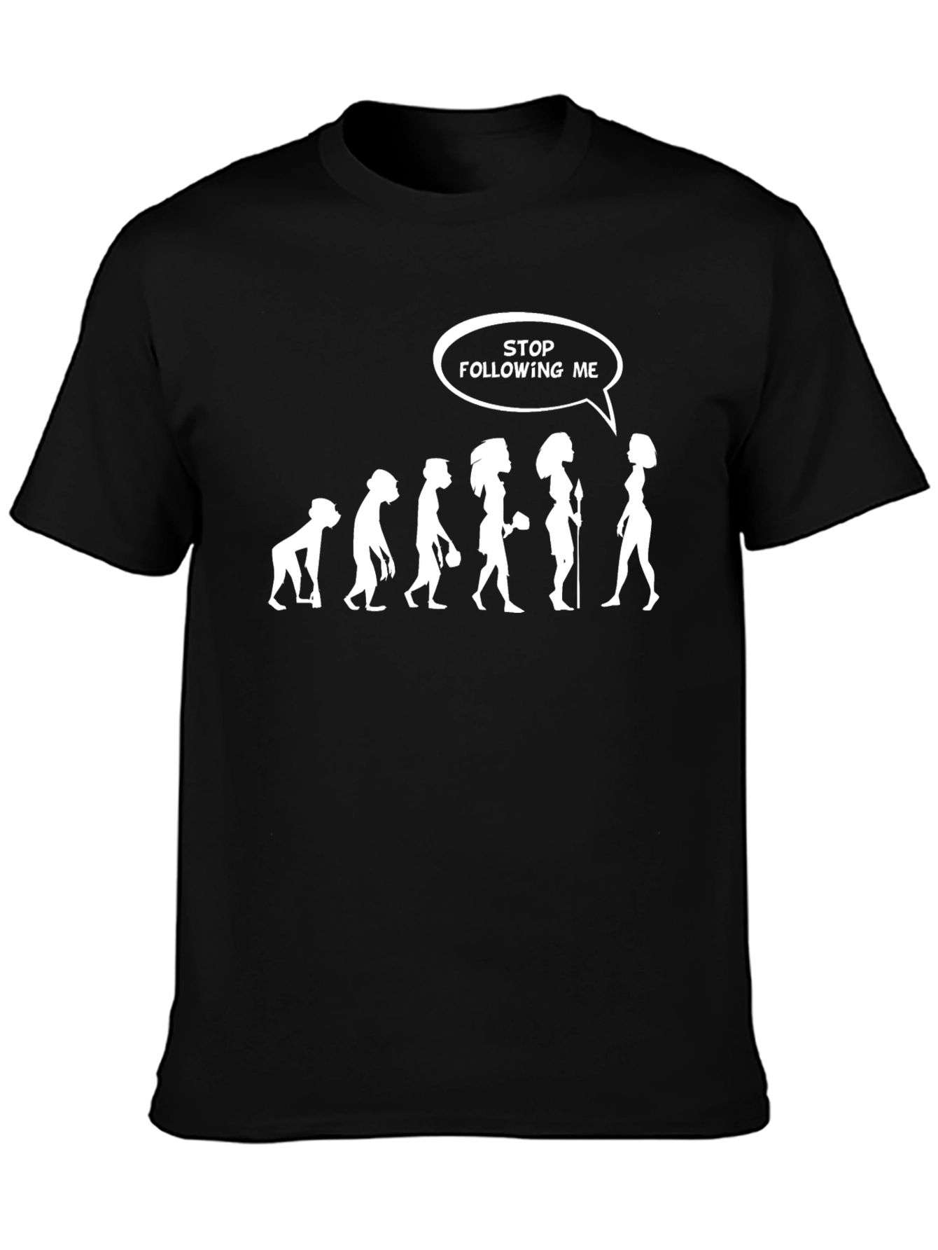 Evolution Stop Following Me Graphic T-Shirt