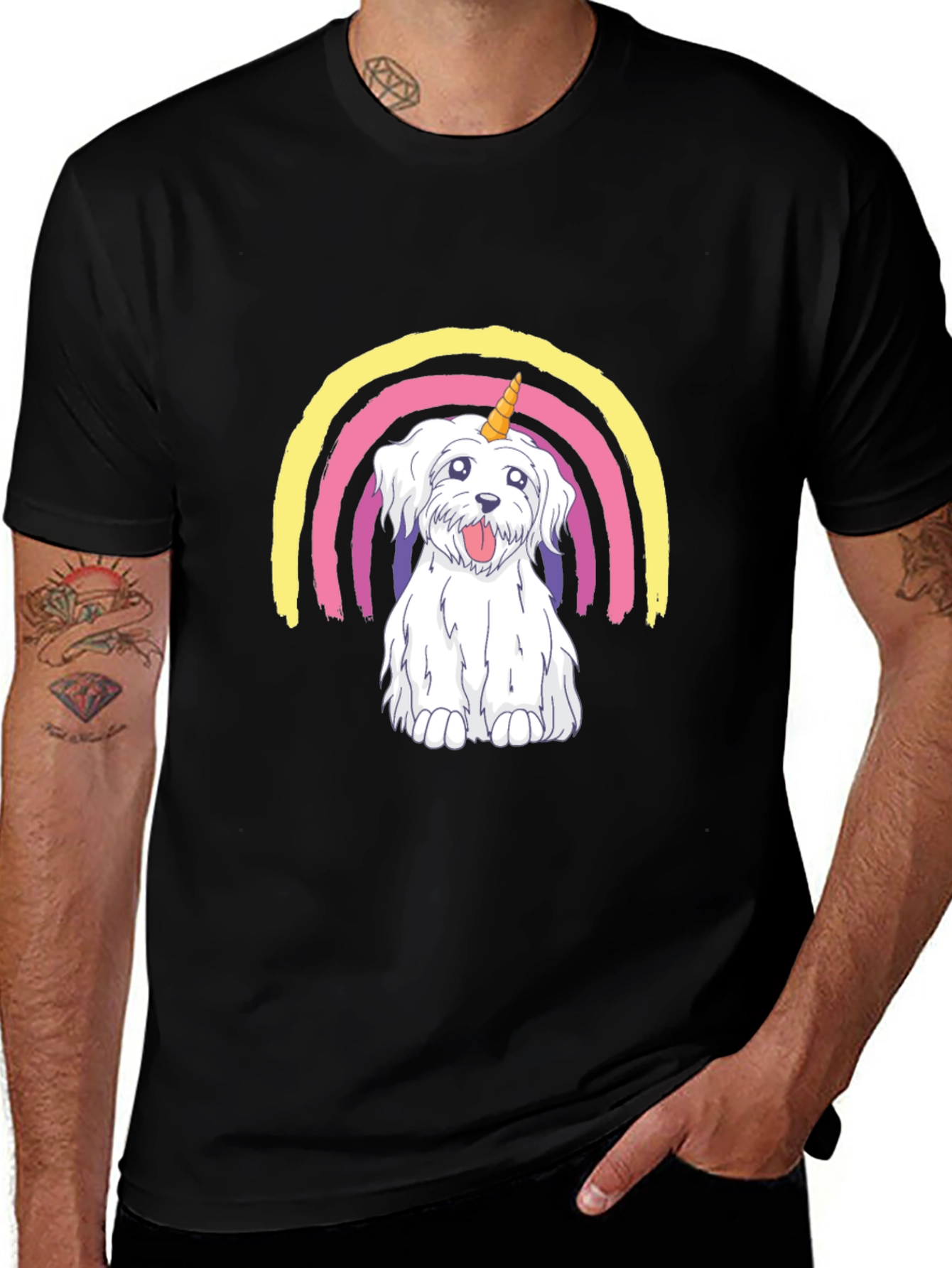 Dog Unicorn Rainbow T-Shirt