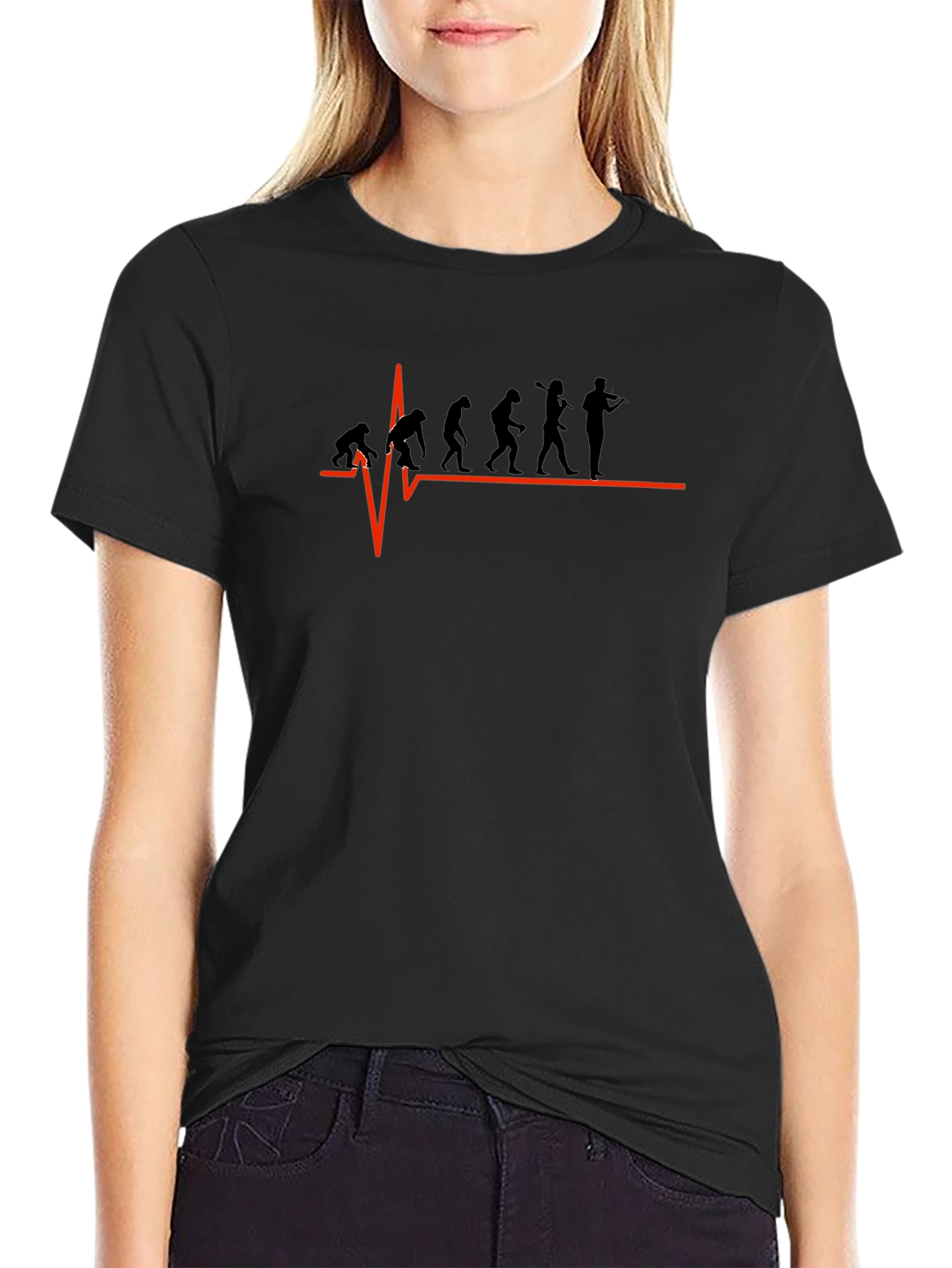 Evolution of Violinist Black T-Shirt - Music Lover Tee