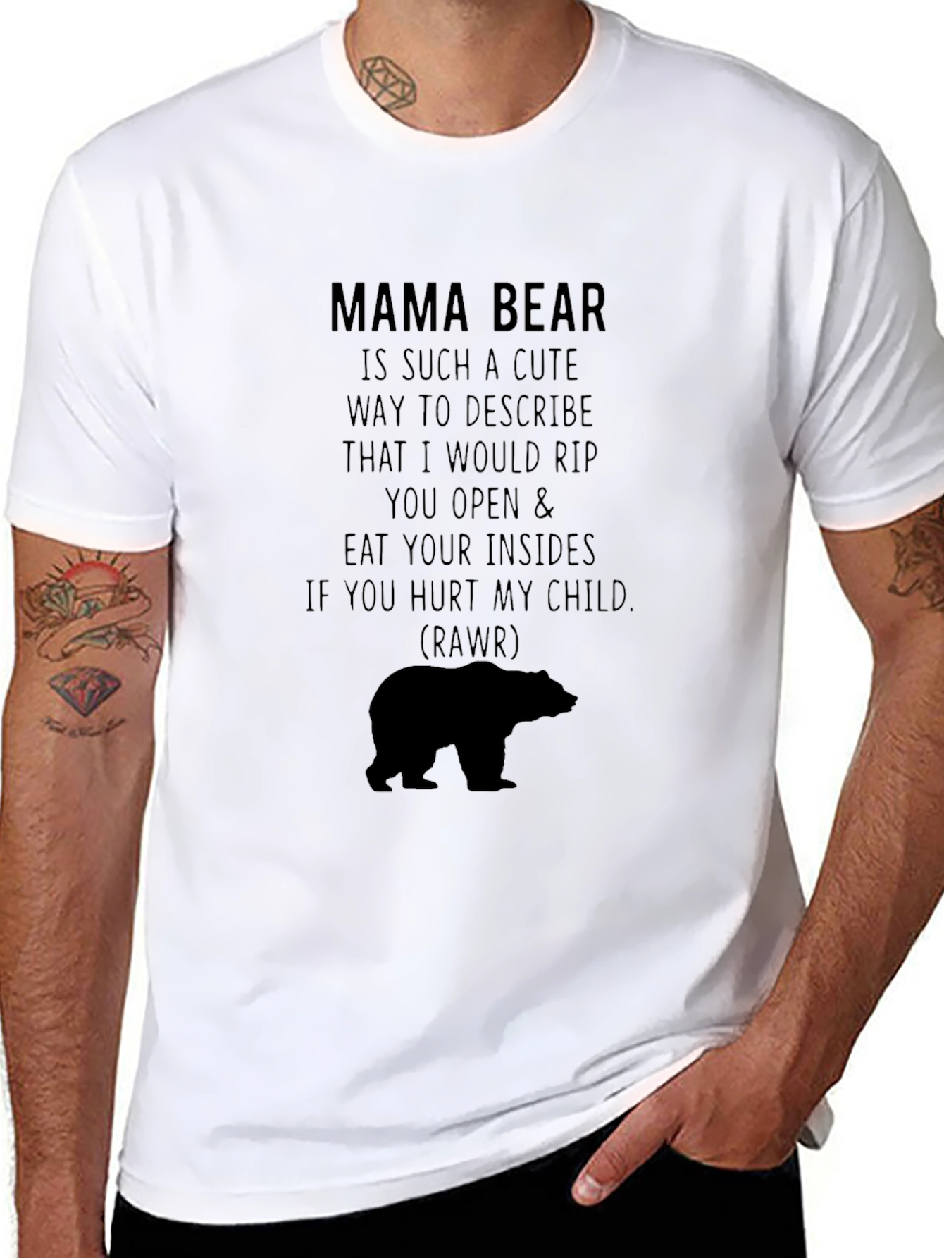 Mama Bear Graphic Tee - Protective Mother T-Shirt