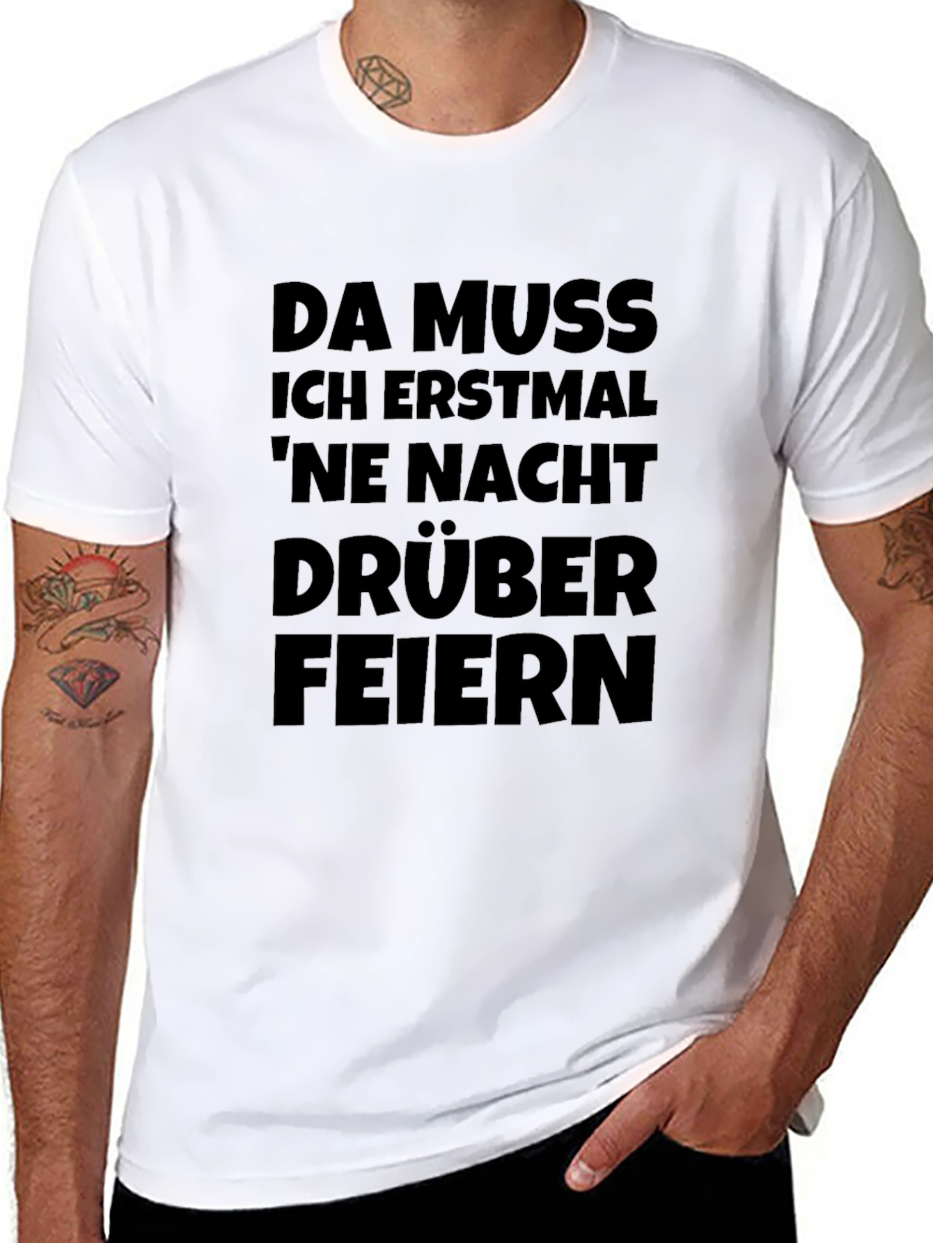 Da Muss Ich Erstmal Feiern Black T-Shirt