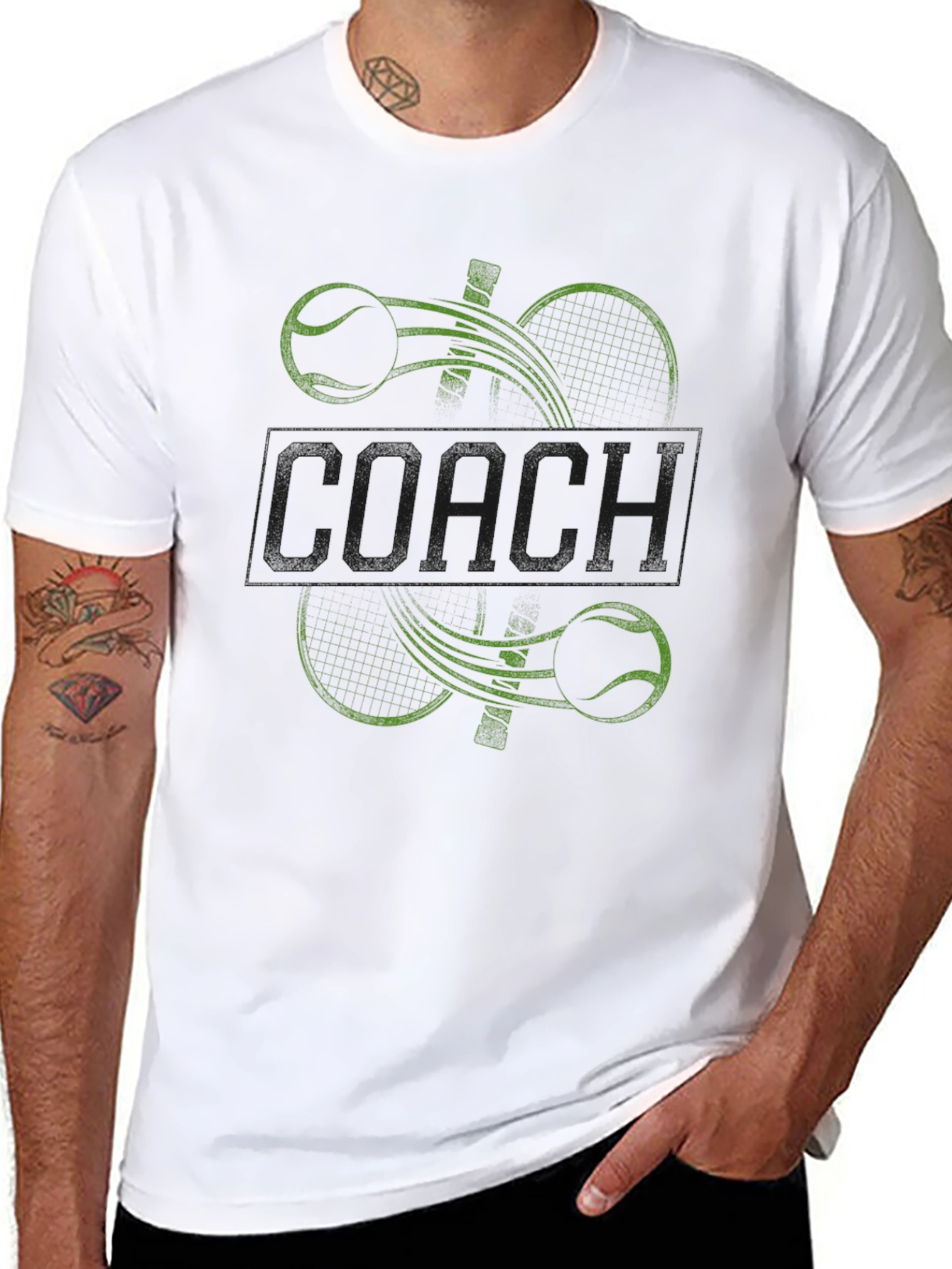 Tennis Coach Graphic T-Shirt Sport Tee