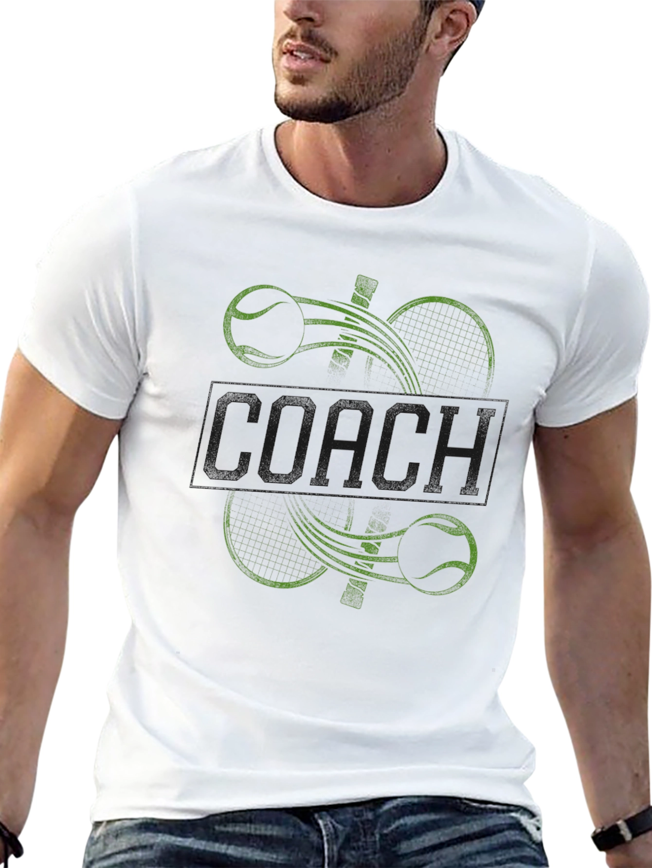 Tennis Coach Graphic T-Shirt Sport Tee