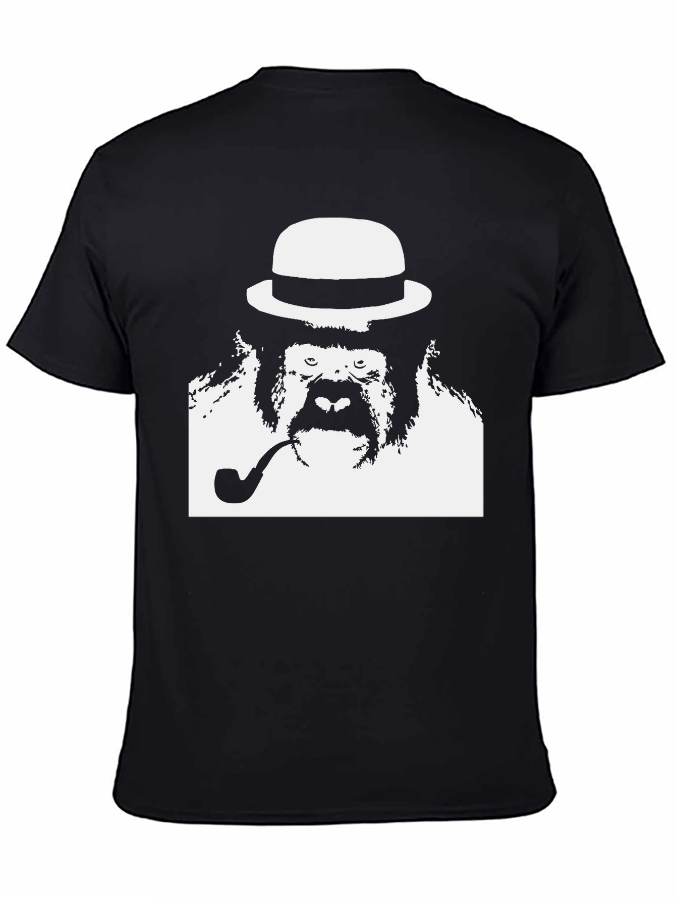 Gorilla with Hat & Pipe Graphic T-Shirt