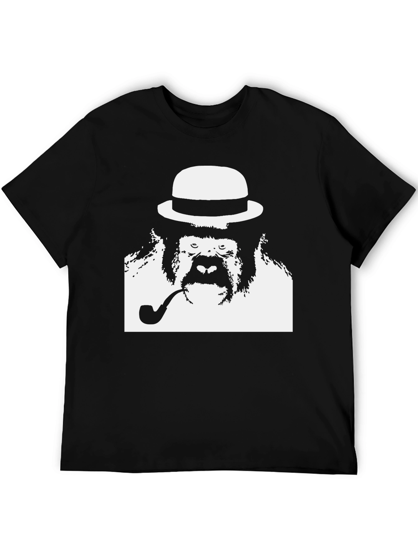 Gorilla with Hat & Pipe Graphic T-Shirt