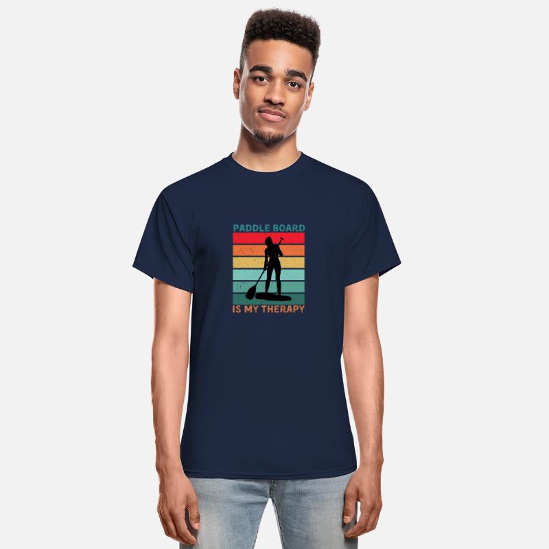 Paddle Board is My Therapy Vertical Stripes Sunset