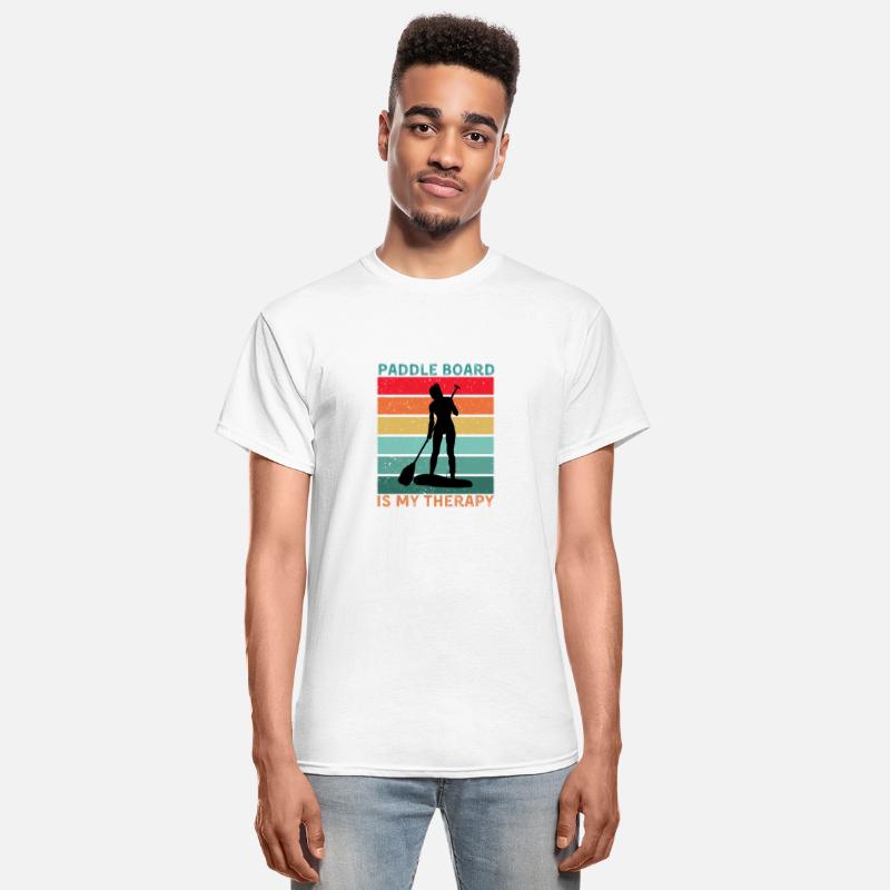 Paddle Board is My Therapy Vertical Stripes Sunset
