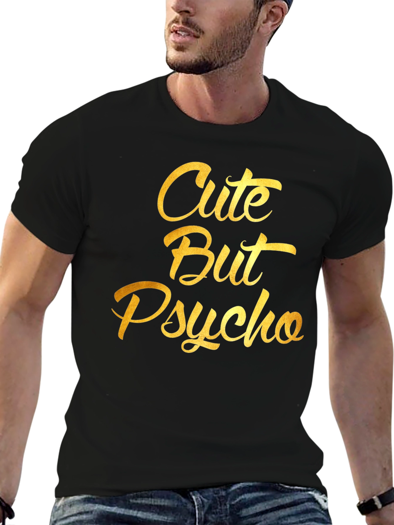 Cute But Psycho Graphic T-Shirt - Black