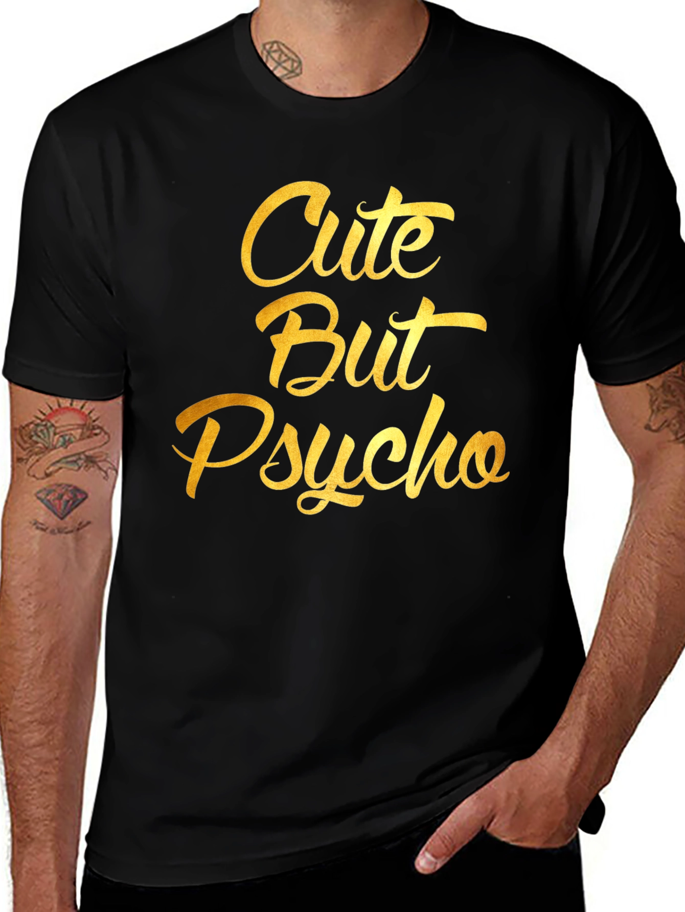 Cute But Psycho Graphic T-Shirt - Black