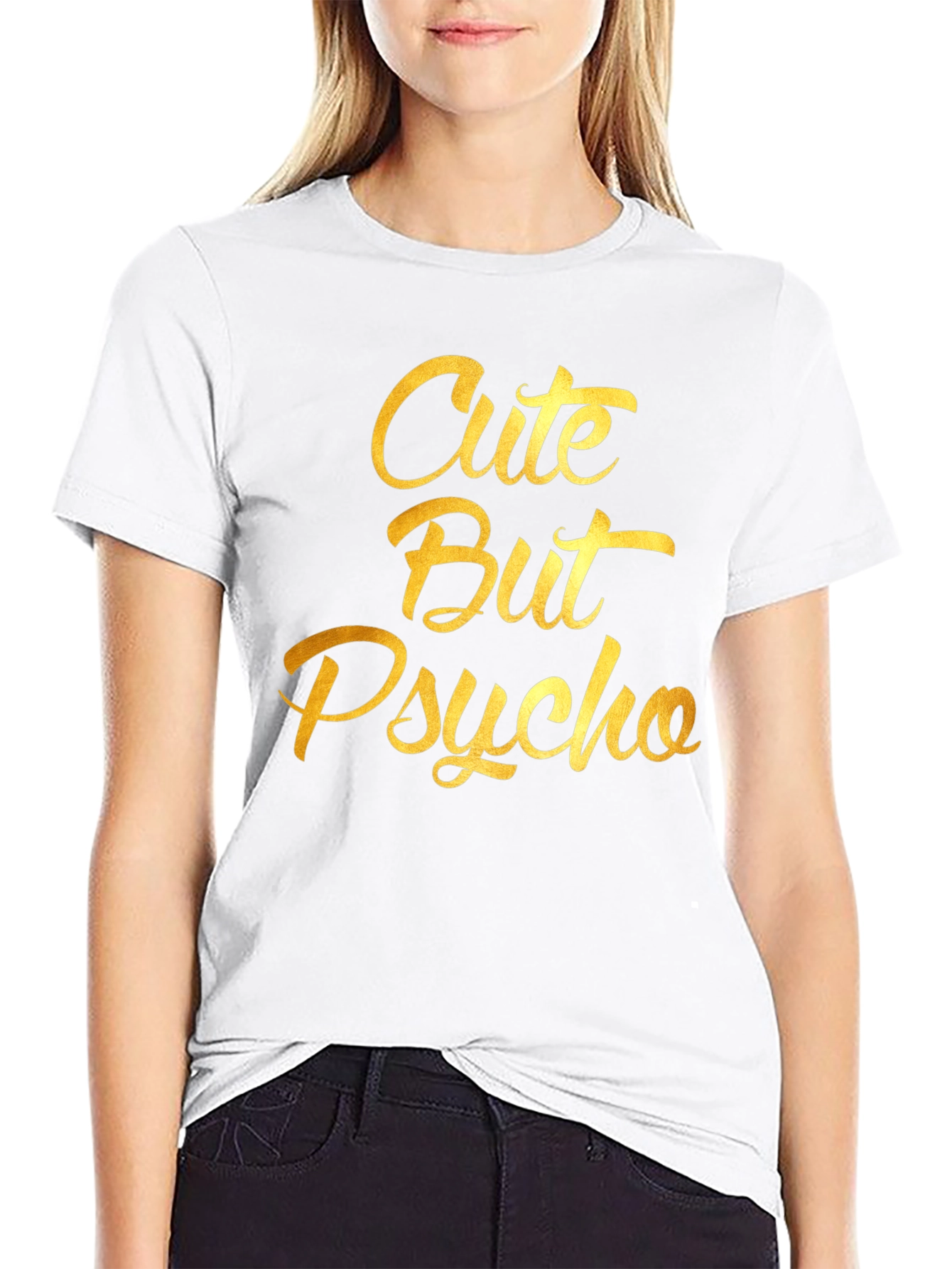 Cute But Psycho Graphic T-Shirt - Black