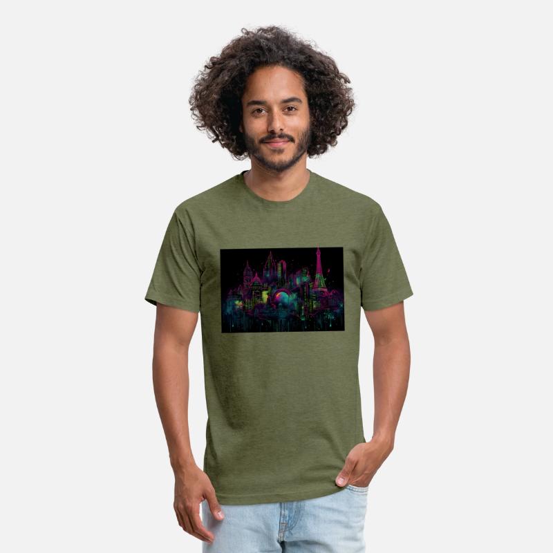 Paris Neon Dreams A Trippy Neon Cityscape