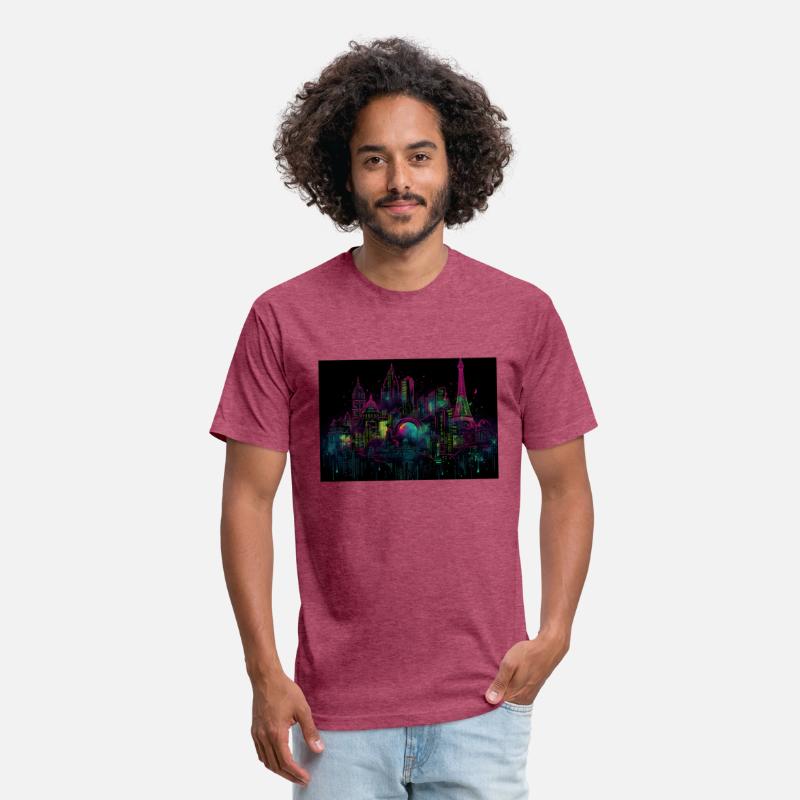 Paris Neon Dreams A Trippy Neon Cityscape