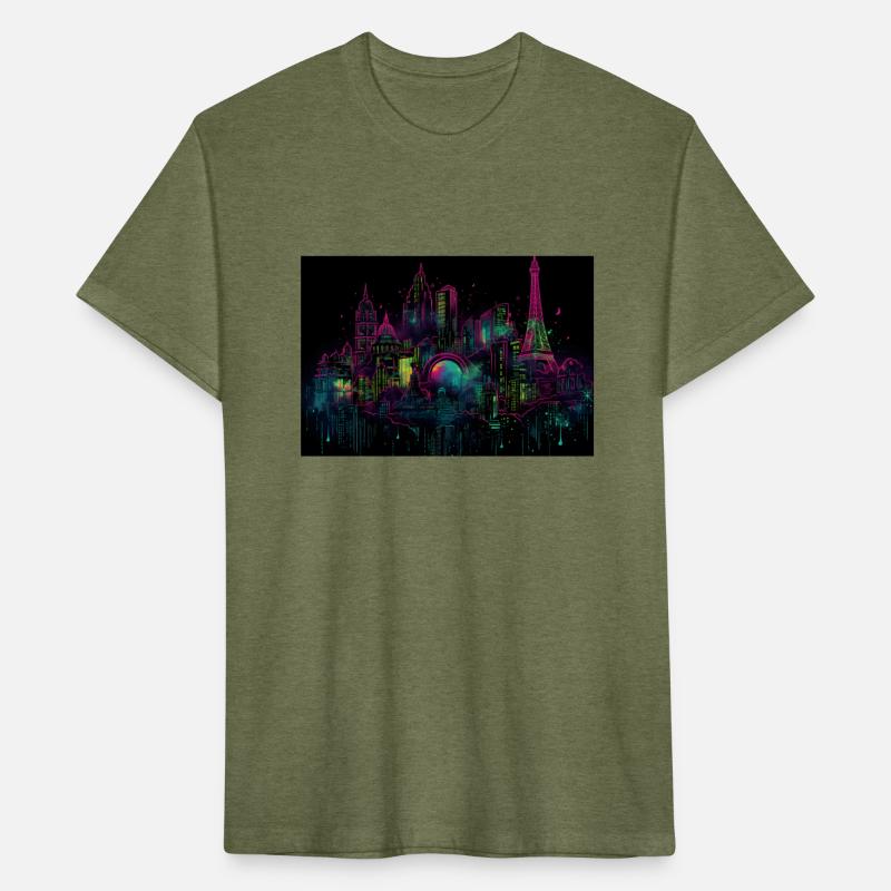 Paris Neon Dreams A Trippy Neon Cityscape