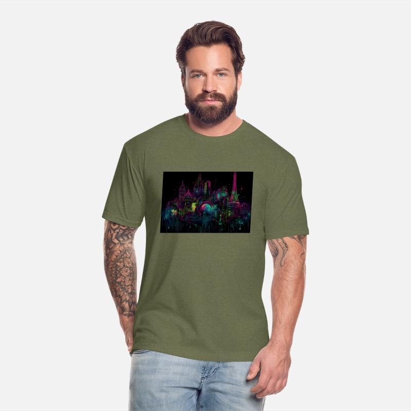 Paris Neon Dreams A Trippy Neon Cityscape