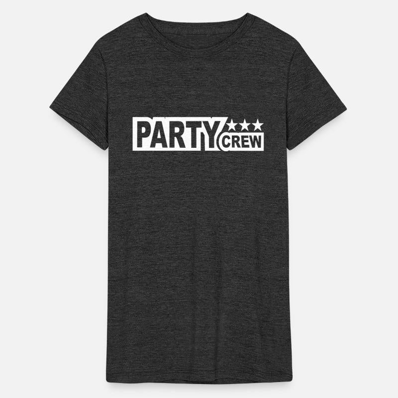 Party Crew Team Fun Friends Group Member Text Logo