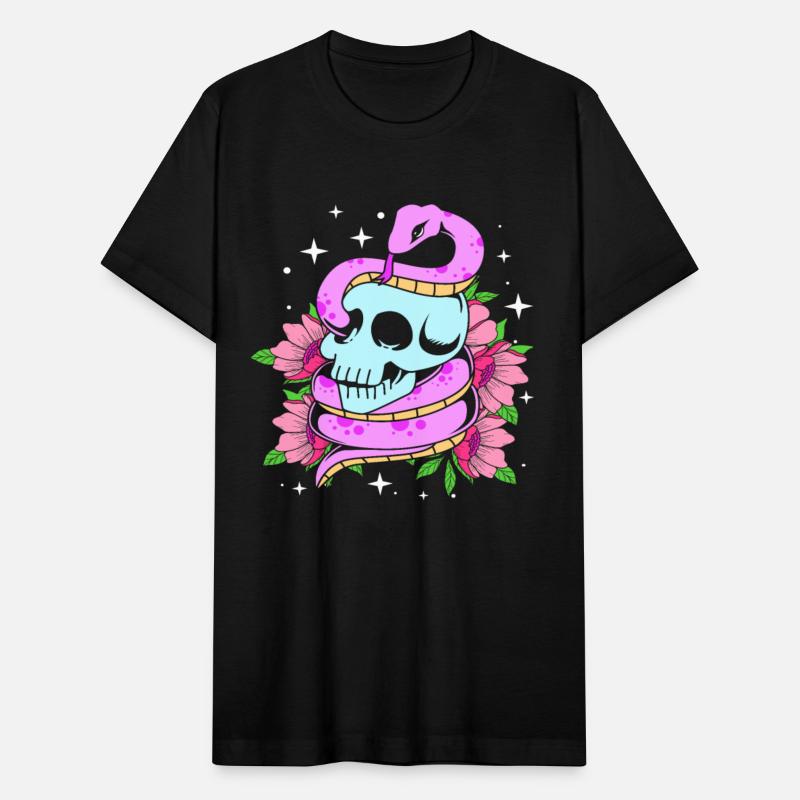 Pastel Gothic Halloween Skull And Snake