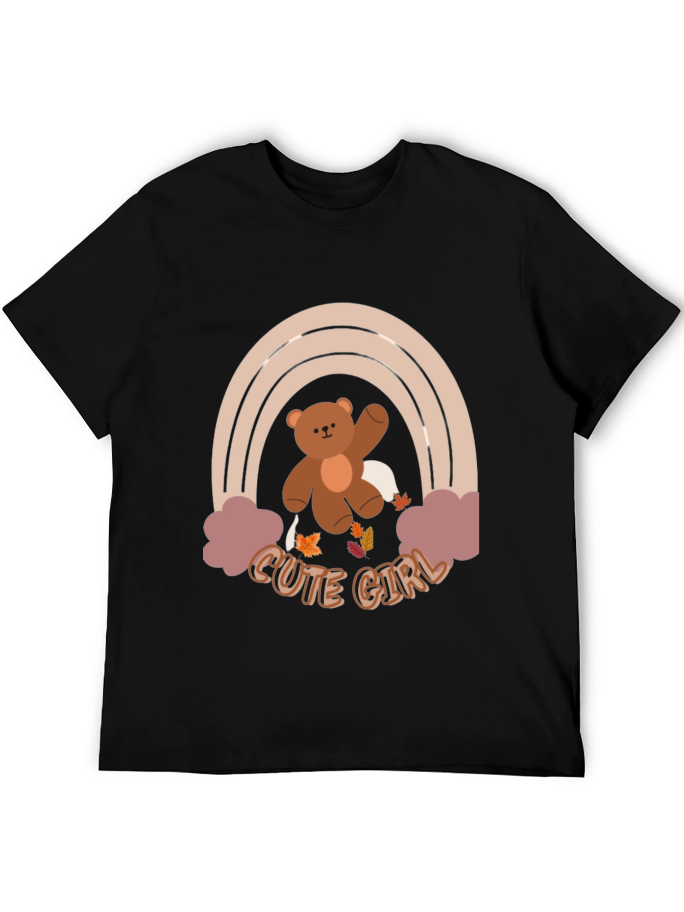 Cute Girl Bear Rainbow T-Shirt