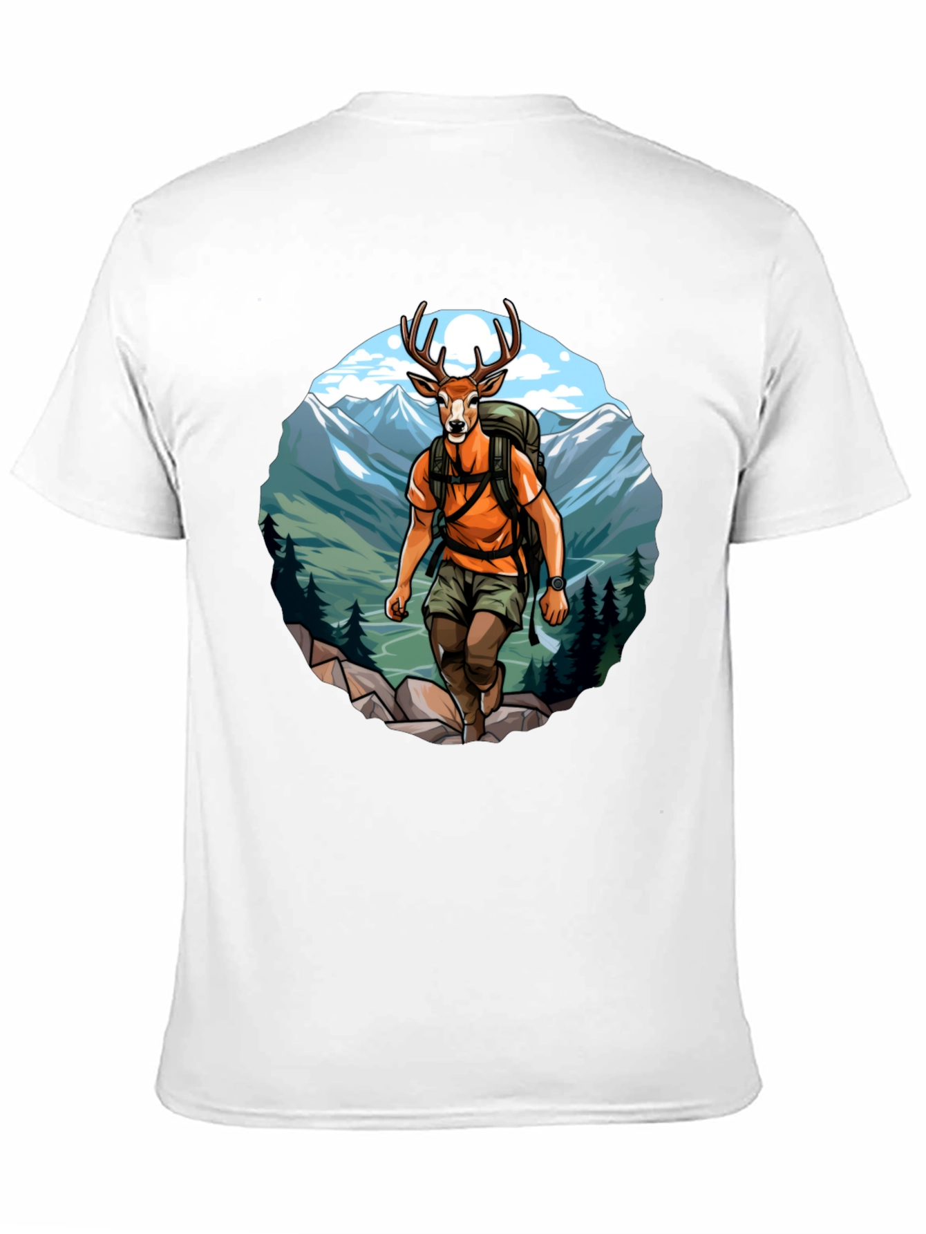 Deer Hiker Graphic T-Shirt - Adventure Apparel